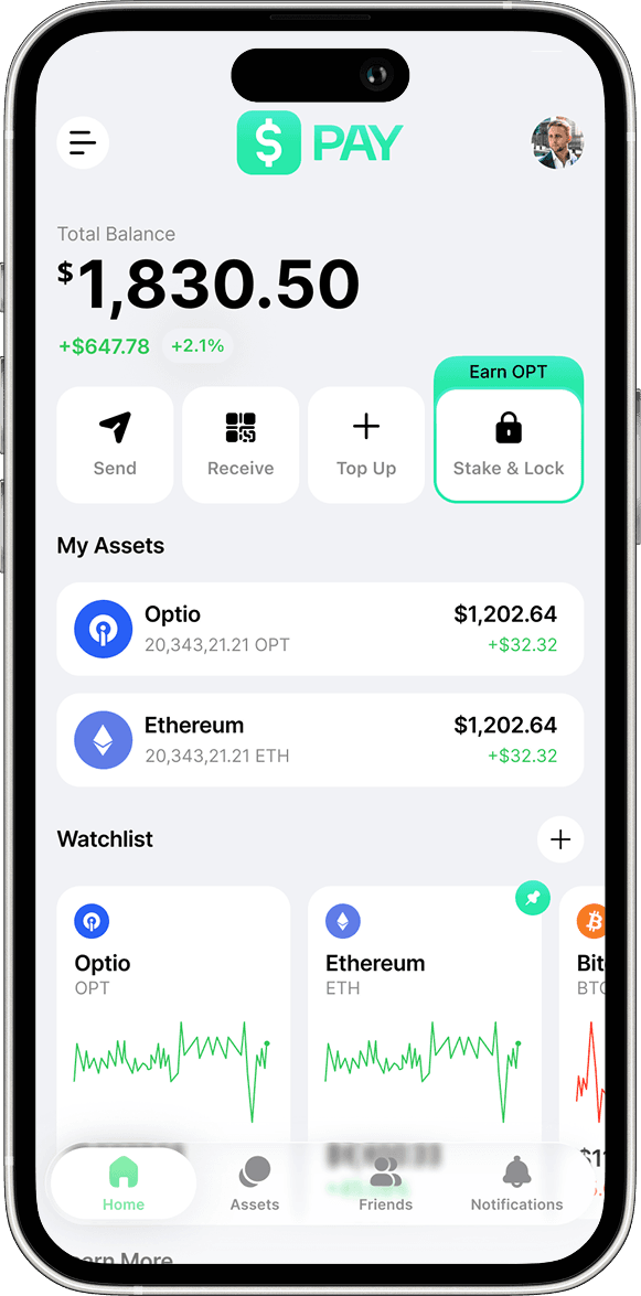 Pay product screen
